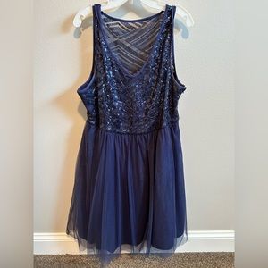 Navy Sequin Dress